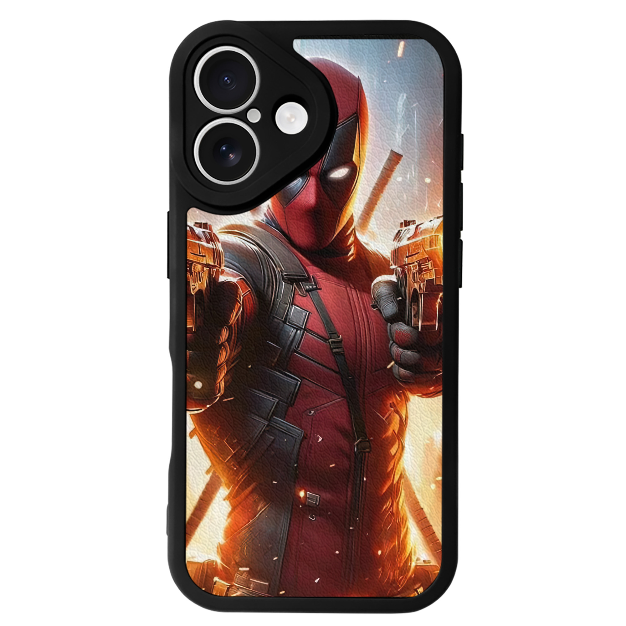 （画像用） Deadpool デッドプール 【iPhone 16シリーズ対応】シリコンスマホケース（レザー調） 材質：シリコン
